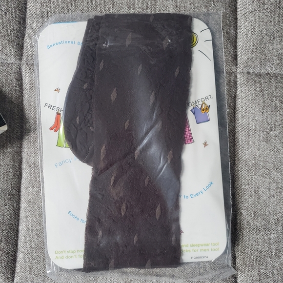 HUE Gotta Have It! Fabulous Sheers Deco Diamonds Size 1 In Espresso - Picture 4 of 4